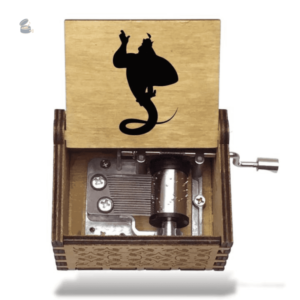 Boîte à musique Aladin avec manivelle, design enchanteur