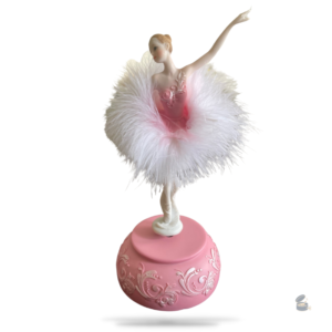 Boîte à musique ballerine en bois vintage