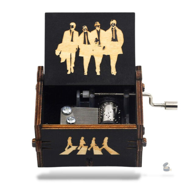Boîte à musique manivelle inspirée des Beatles