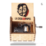 Boîte à musique manivelle Bella Ciao en bois