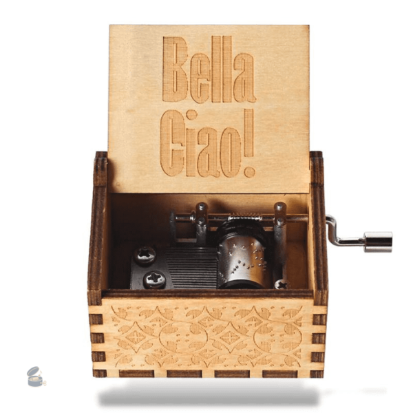 Objet musical artisanal Bella Ciao à manivelle