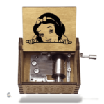 Boîte à musique Blanche Neige avec mécanisme à manivelle