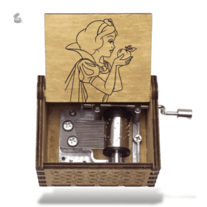 Musique douce de Blanche Neige dans une boîte élégante