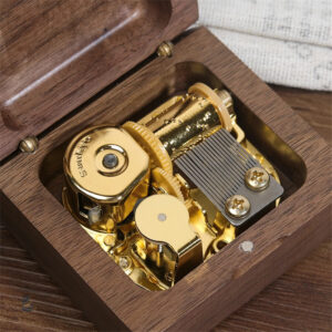 Charmante boîte à musique vintage en bois