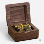 Boîte à musique classique en bois, design raffiné