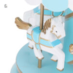 Boîte musicale carrousel design bleu