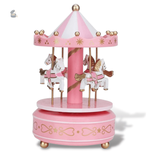 Boîte à Musique Carrousel Rose