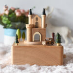 Château musical en bois, parfaite pour les cadeaux