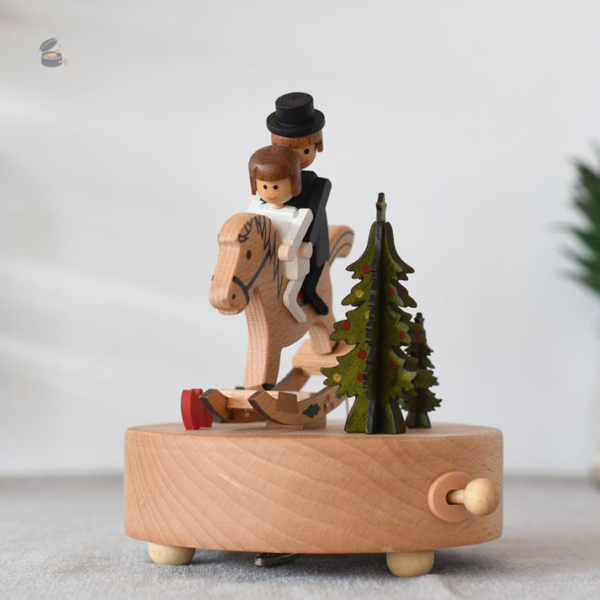 Jouet musical en bois style cheval