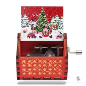 Boîte à musique manivelle de Noël