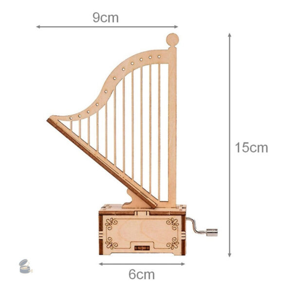 Accessoire musical DIY, boîte à musique harpe