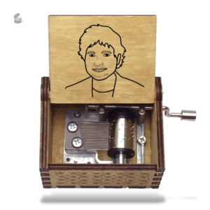 Boîte à musique manivelle Ed Sheeran au design élégant