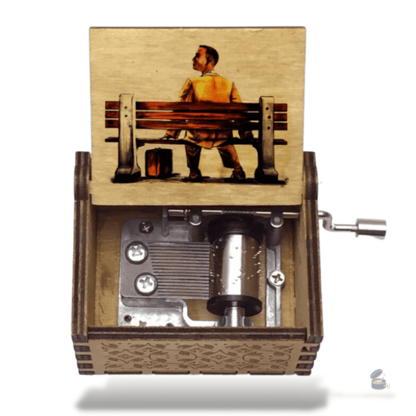 Objet de collection : boîte à musique sur thème Forrest Gump
