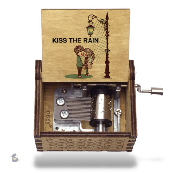 Boîte à musique Kiss The Rain avec manivelle