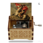 Boîte à musique artisanale avec manivelle