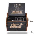 Boîte à musique avec manivelle, design Panthère Rose