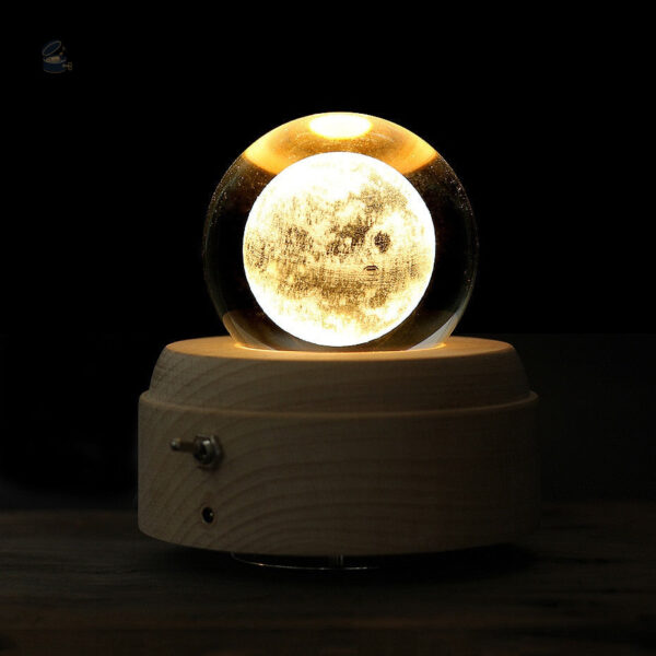 Boîte musicale en forme de lune pour rêves d'enfants