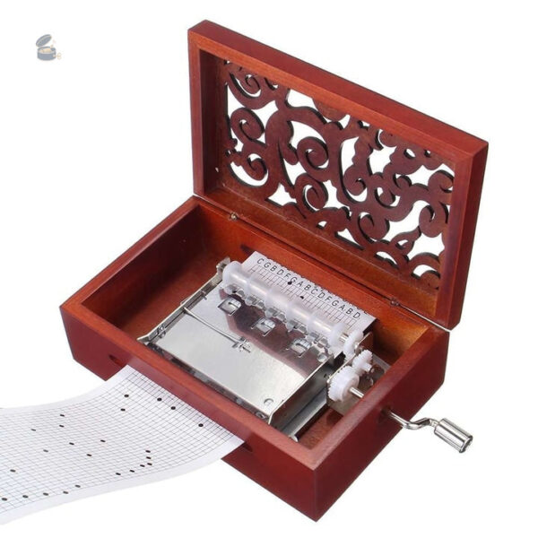 Boîte à musique à manivelle, cadeau original et personnalisé