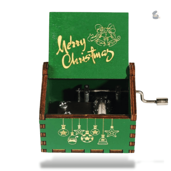 Jolie boîte à musique en bois pour Noël