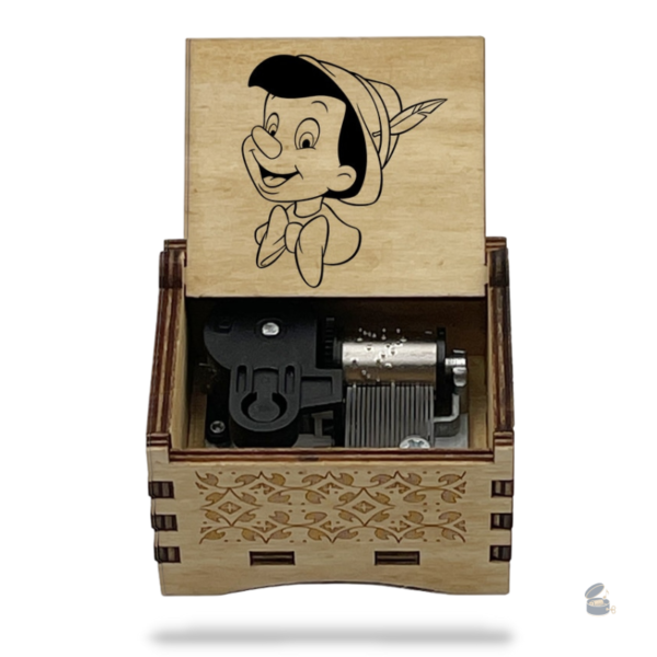 Boîte à musique Pinocchio manivelle classique