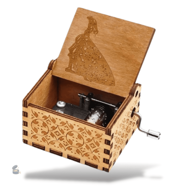 Boîte à musique manivelle Pour Elise en bois décoratif