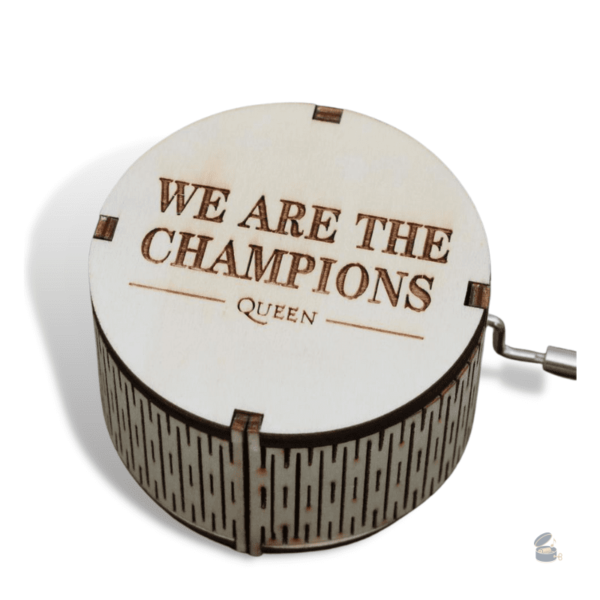 Mélodie emblématique "We are the Champions" en manivelle