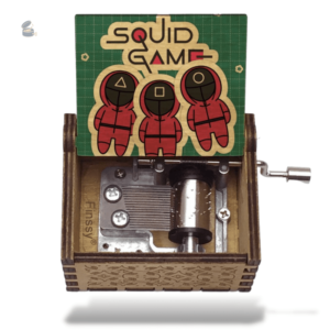Boîte à musique manivelle inspirée de Squid Game