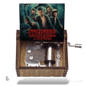 Musique emblématique de Stranger Things, boîte à manivelle
