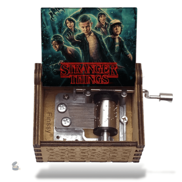 Musique emblématique de Stranger Things, boîte à manivelle