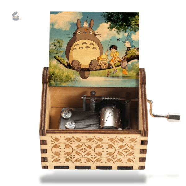 Boîte à musique manivelle, design Totoro enchanteur