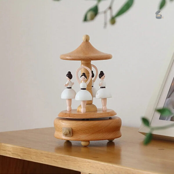 Musique en bois avec danseuse, cadeau original