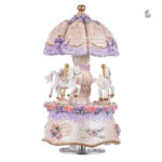 Objet de collection : carrousel musical antique élégant