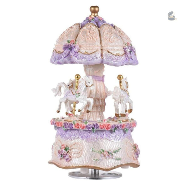 Objet de collection : carrousel musical antique élégant